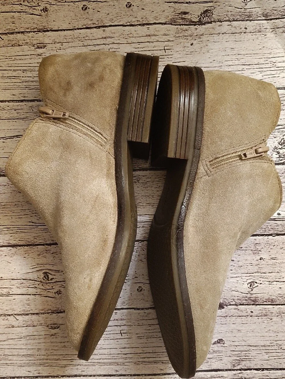 Collection B Women’s Beige Suede Ankle Booties